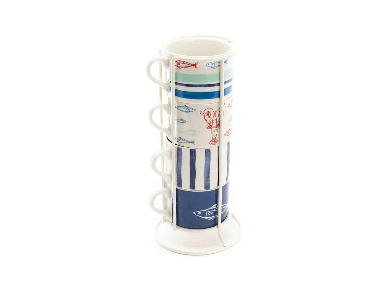 Coffret 4 tasses déjeuner Ariel