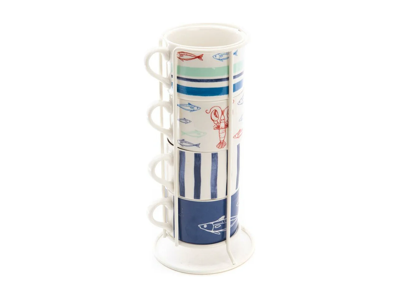 Coffret 4 tasses déjeuner Ariel