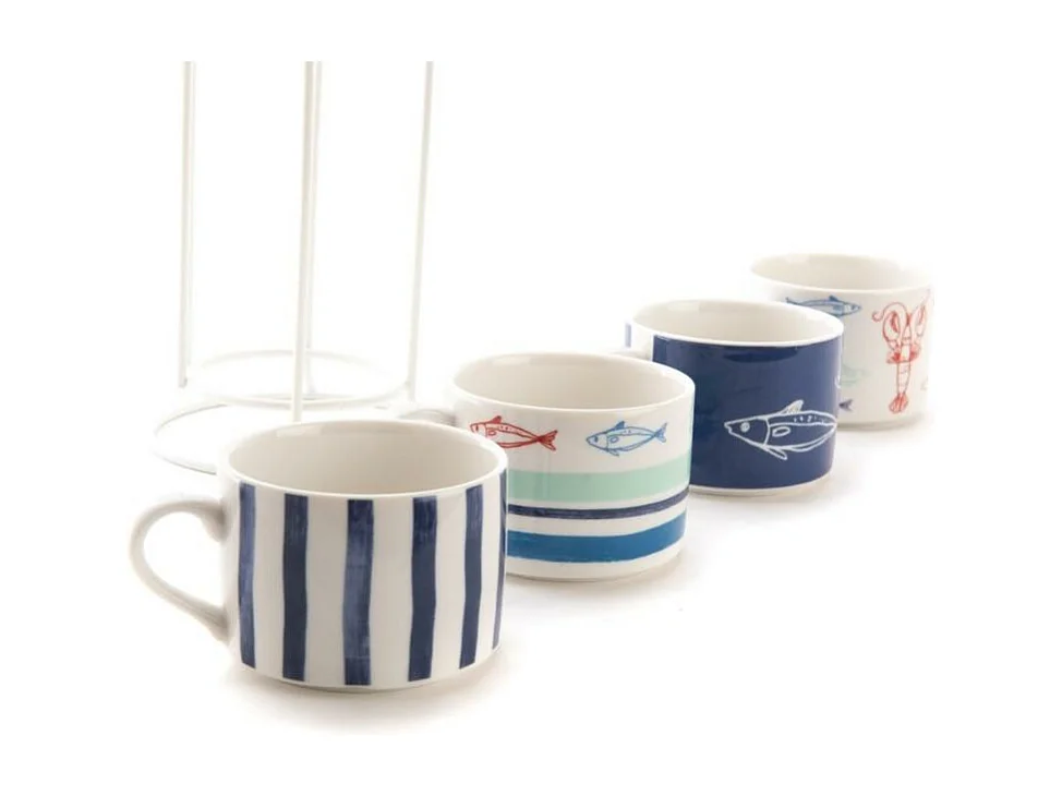 Coffret 4 tasses déjeuner Ariel