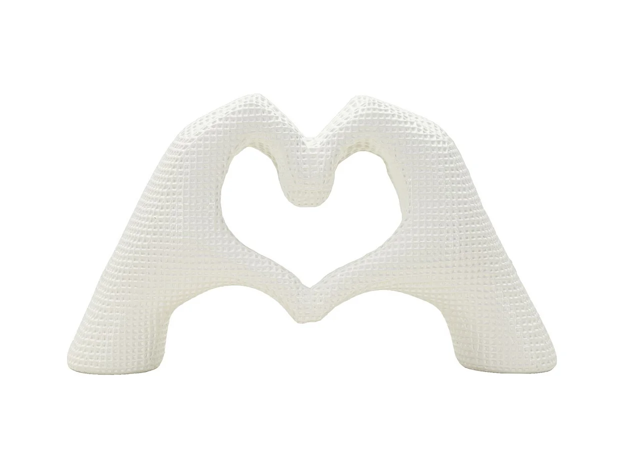 Sculpture Mains, Blanc, 13,5x25x7,5 cm, Seven Design