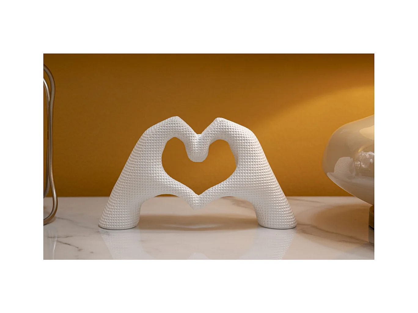 Sculpture Mains, Blanc, 13,5x25x7,5 cm, Seven Design