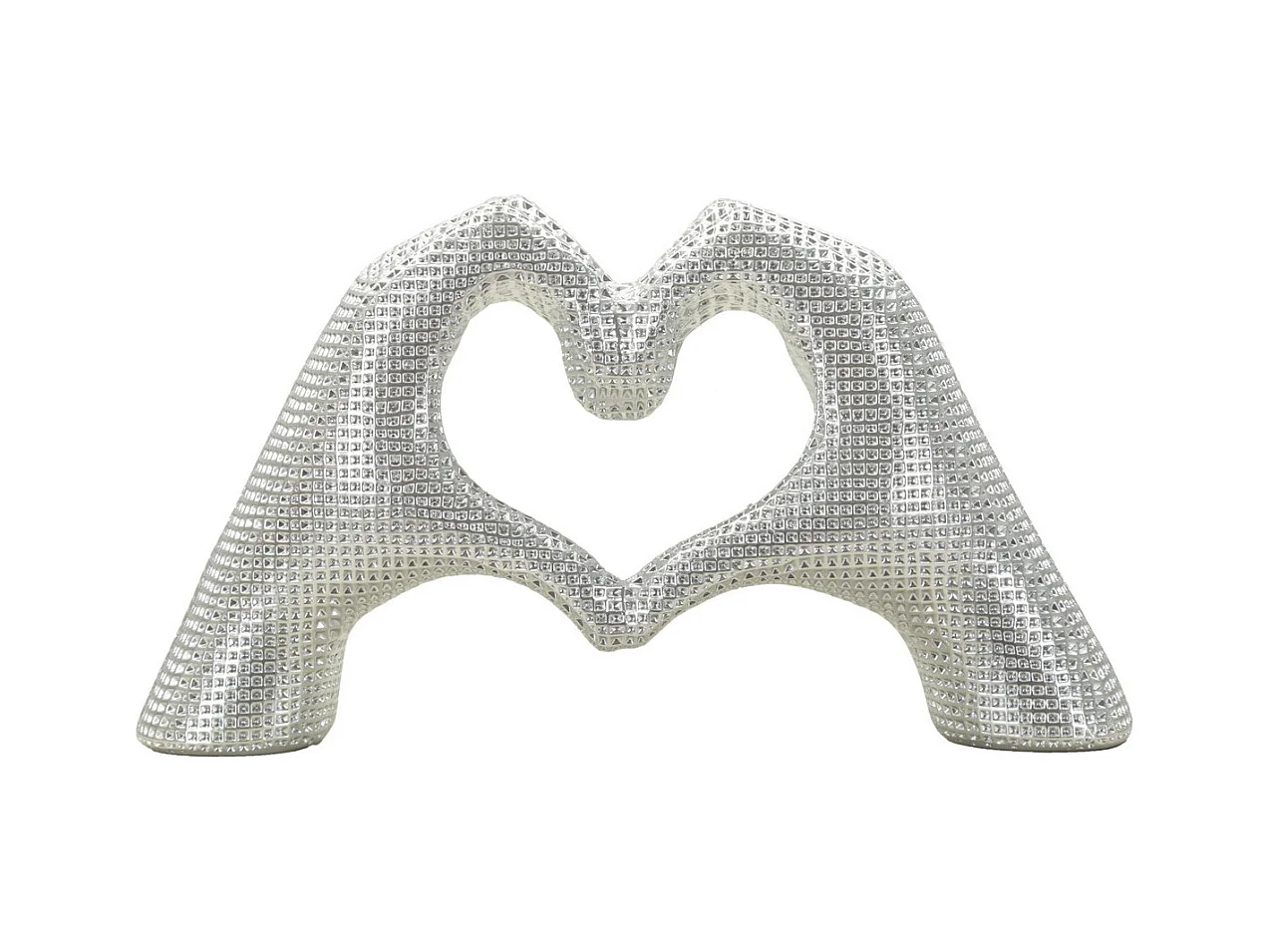 Sculpture Mains, Argent, 13,5x25x7,5 cm, Seven Design