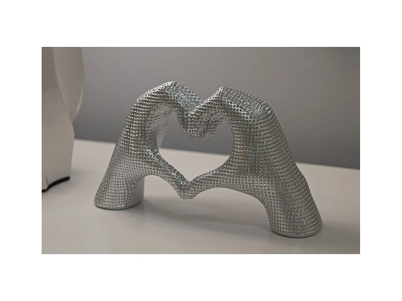 Escultura Mãos, Prata, 13,5x25x7,5 cm, Epikasa