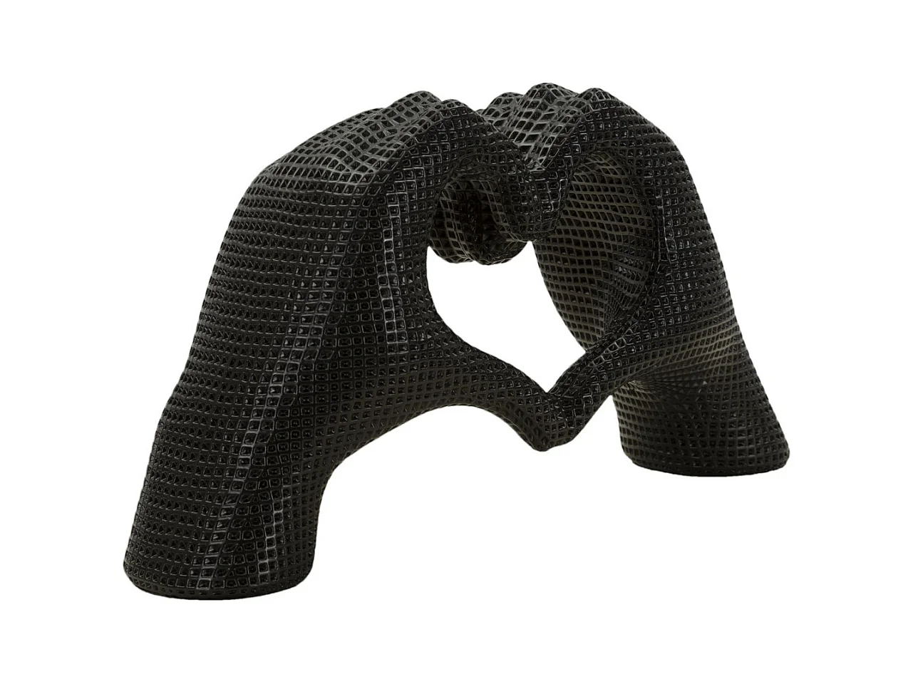 Sculpture Mains, Noir, 13,5x25x7,5 cm, Seven Design