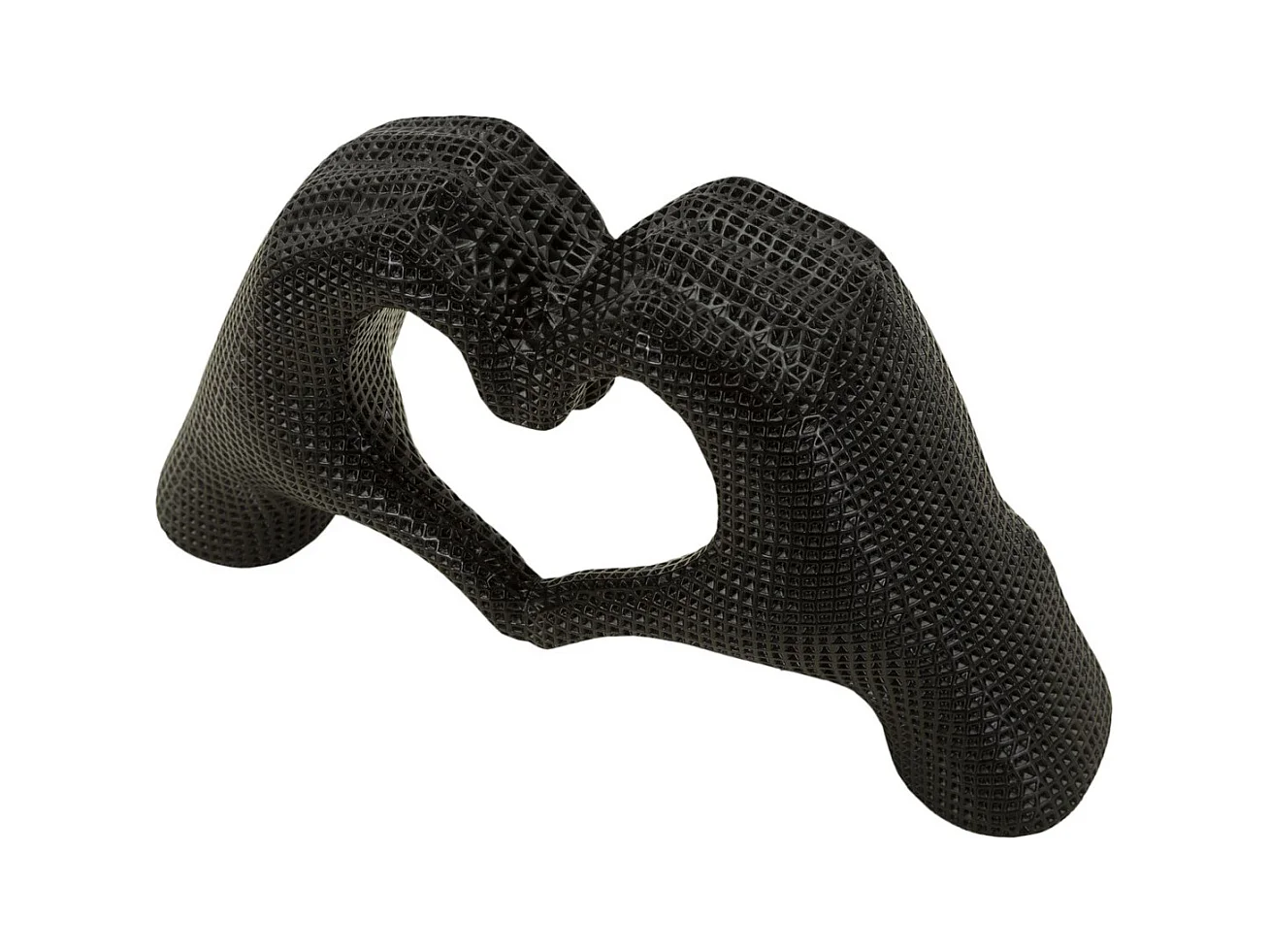 Sculpture Mains, Noir, 13,5x25x7,5 cm, Seven Design