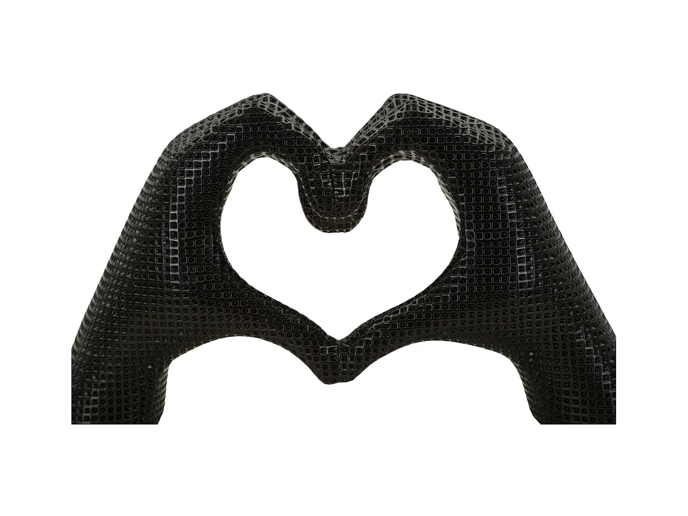 Sculpture Mains, Noir, 13,5x25x7,5 cm, Seven Design