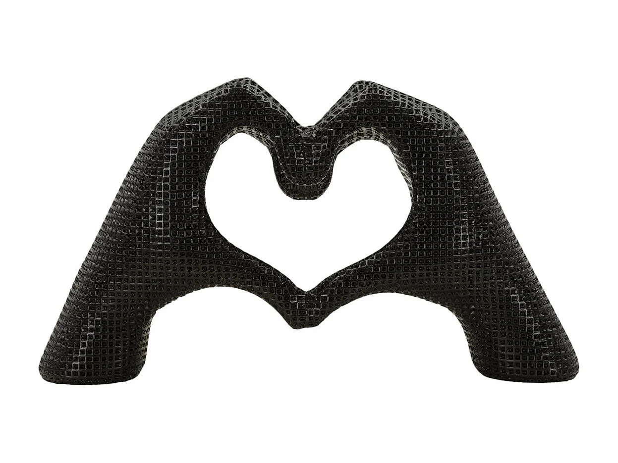 Rzeźba Mani, Czarny, 13,5x25x7,5 cm, Seven Design