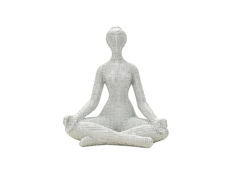 Rzeźba Joga, Biały, 23x20,5x15,5 cm, Epikasa