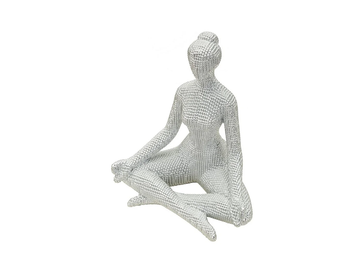 Sculpture Yoga, Blanc, 23x20,5x15,5 cm, Seven Design