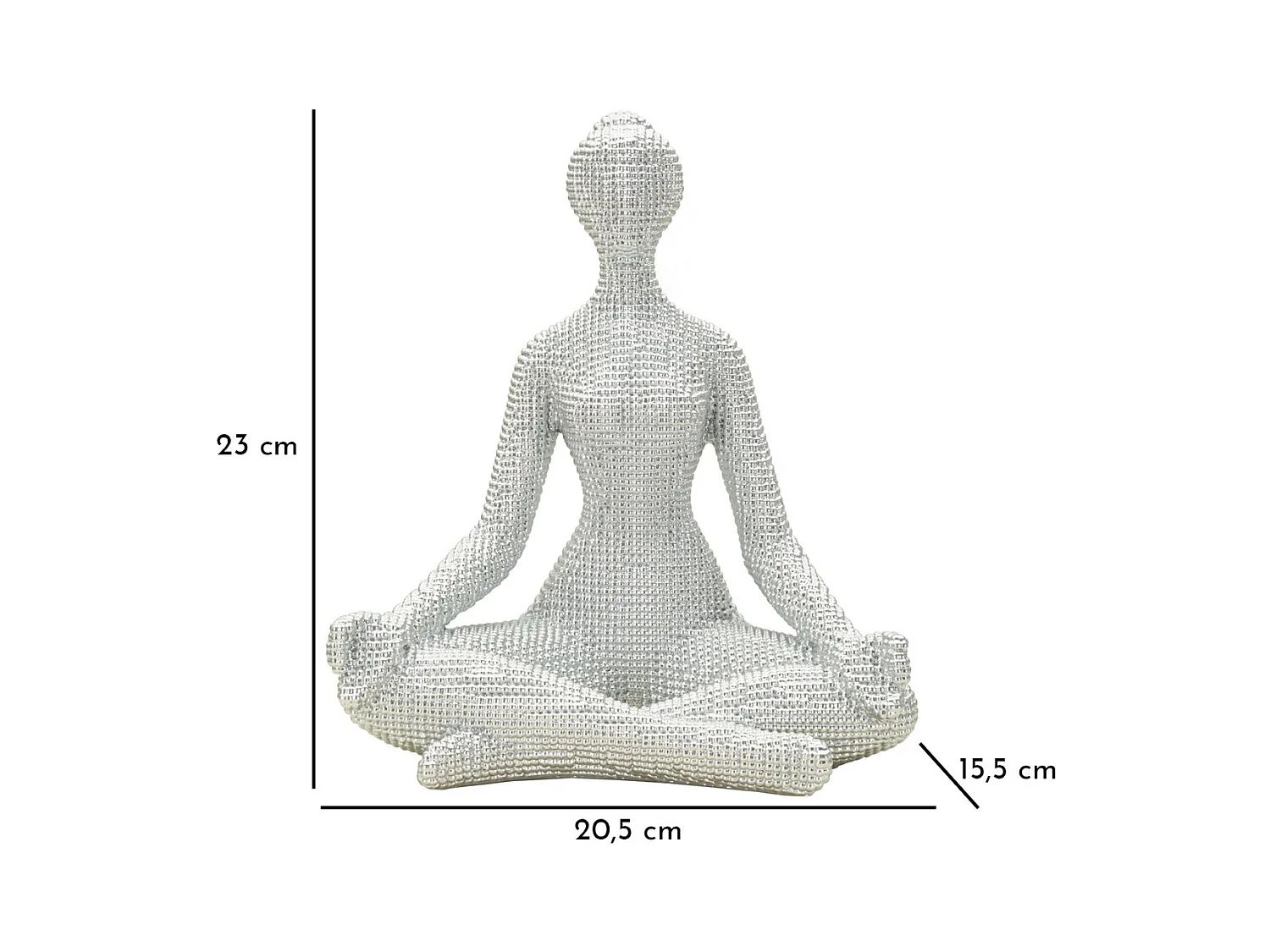 Sculpture Yoga, Blanc, 23x20,5x15,5 cm, Seven Design