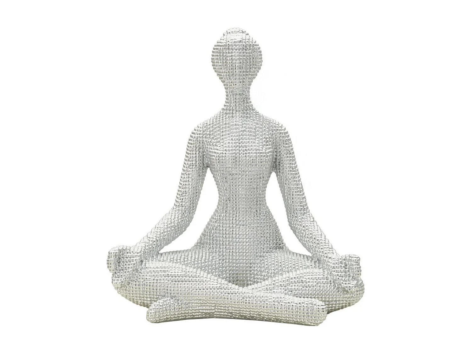 Escultura Ioga, Branco, 23x20,5x15,5 cm, Seven Design