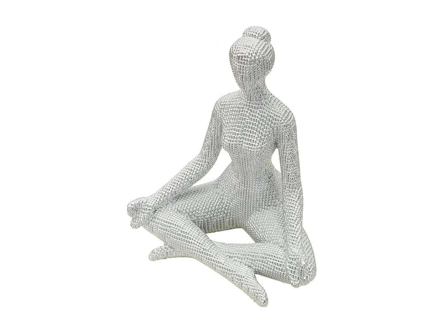 Escultura Ioga, Branco, 23x20,5x15,5 cm, Seven Design
