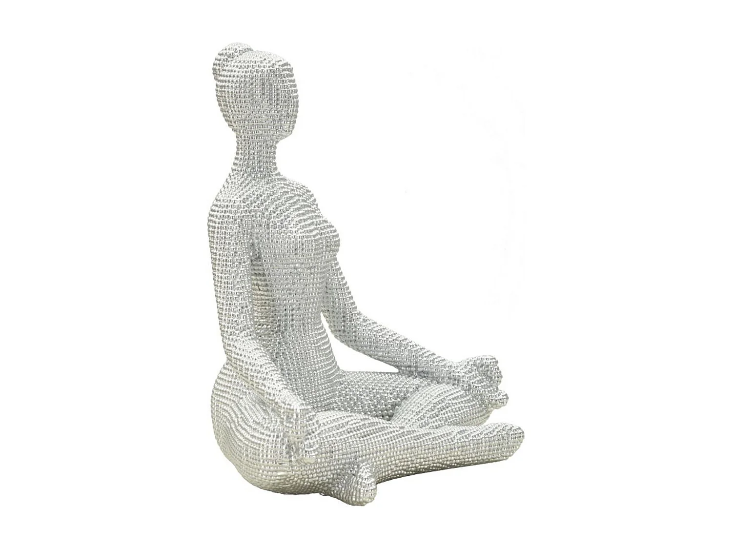 Escultura Ioga, Branco, 23x20,5x15,5 cm, Seven Design