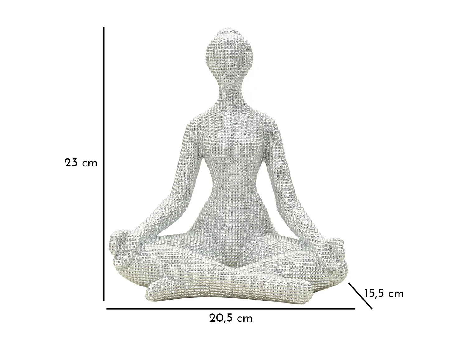 Escultura Ioga, Branco, 23x20,5x15,5 cm, Seven Design