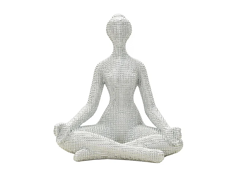 Escultura Ioga, Branco, 23x20,5x15,5 cm, Seven Design