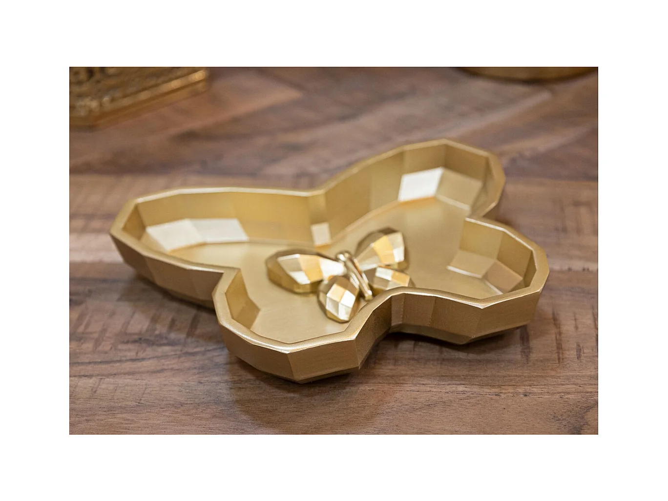 Plateau Papillon, Or, 3x20,5x17,5 cm, Seven Design