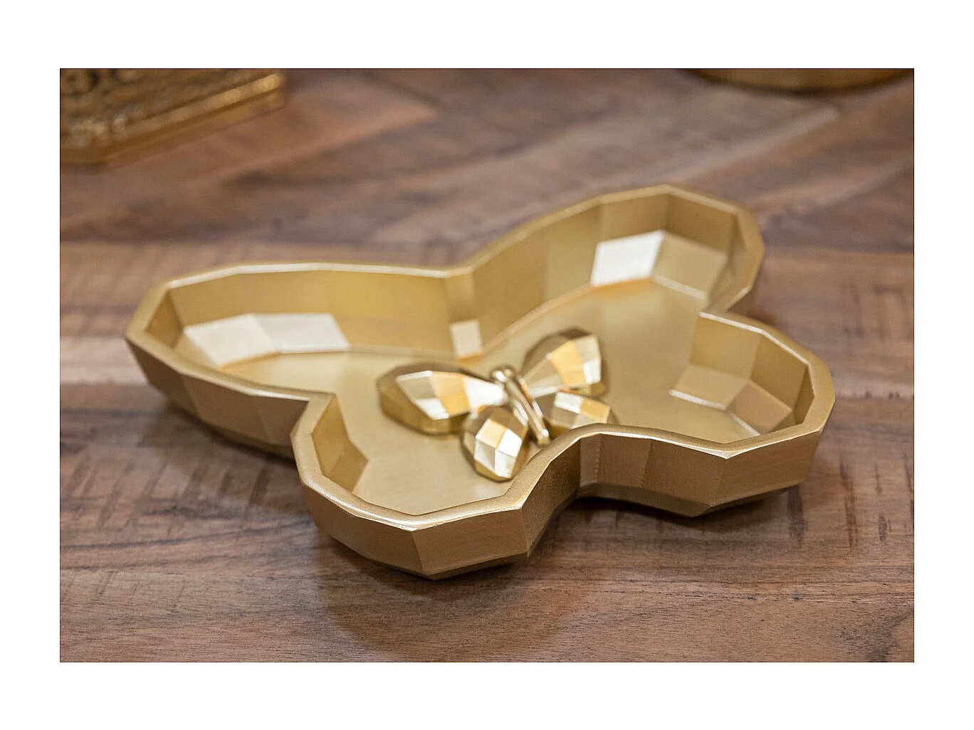 Plateau Papillon, Or, 3x20,5x17,5 cm, Seven Design
