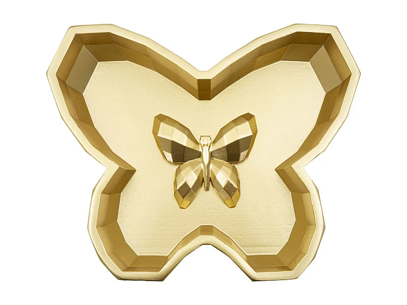 Plateau Papillon, Or, 3x20,5x17,5 cm, Seven Design