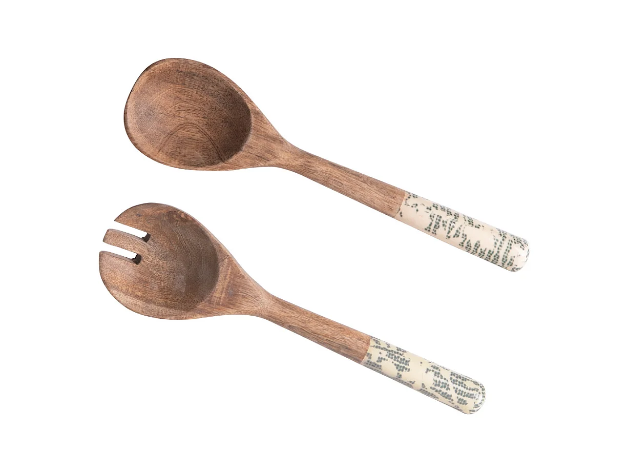 Couvert à salade Léa vert 28 cm