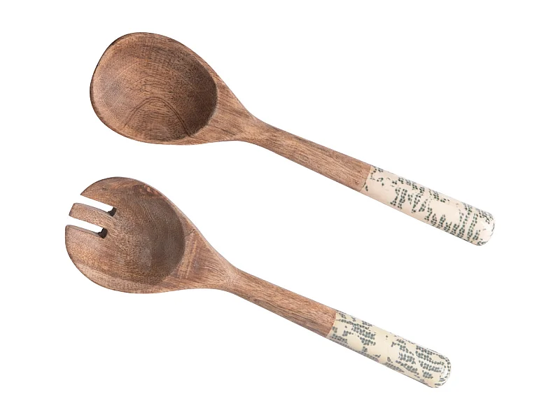 Couvert à salade Léa vert 28 cm