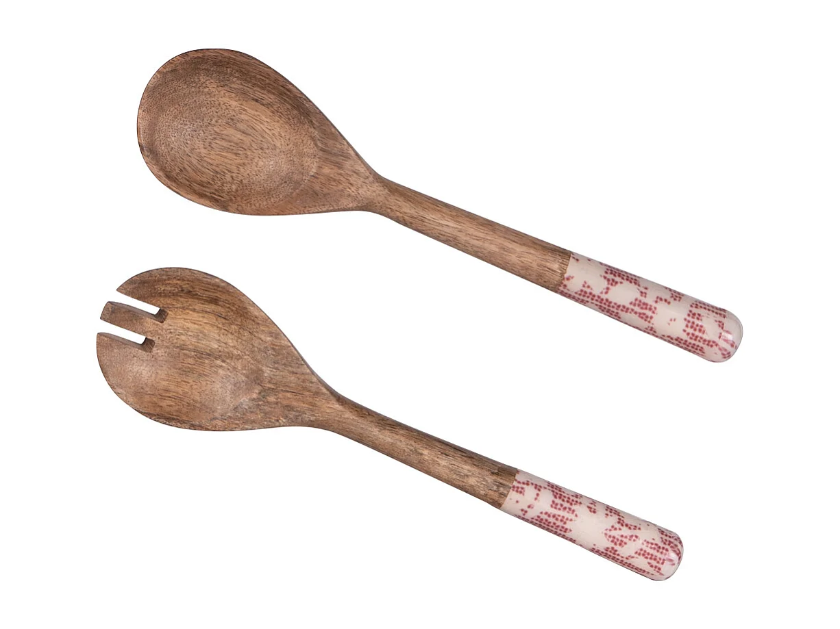 Couvert à salade Léa rouge 28 cm