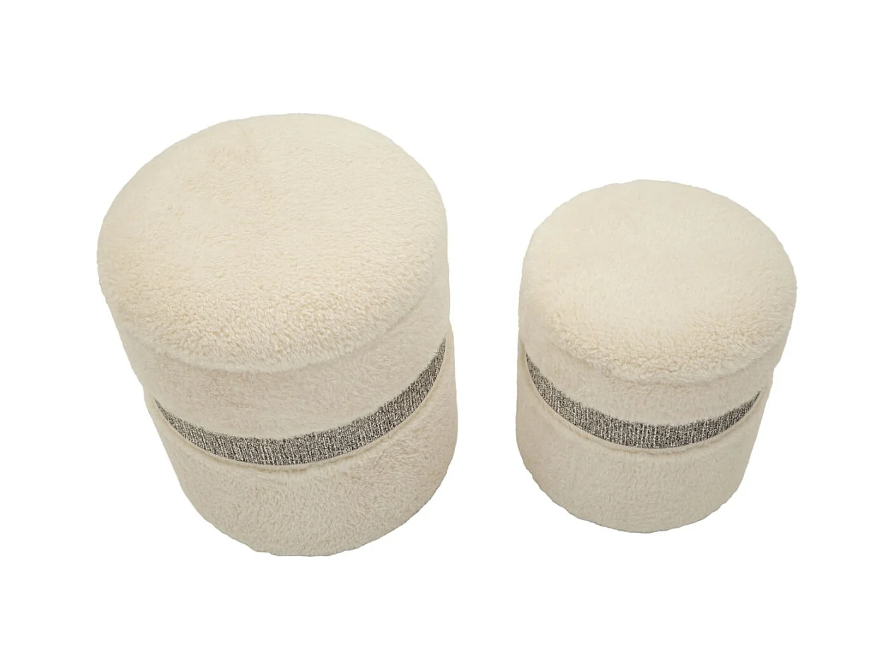 Pouf MF720, Beige, 47x40x40 cm, Epikasa