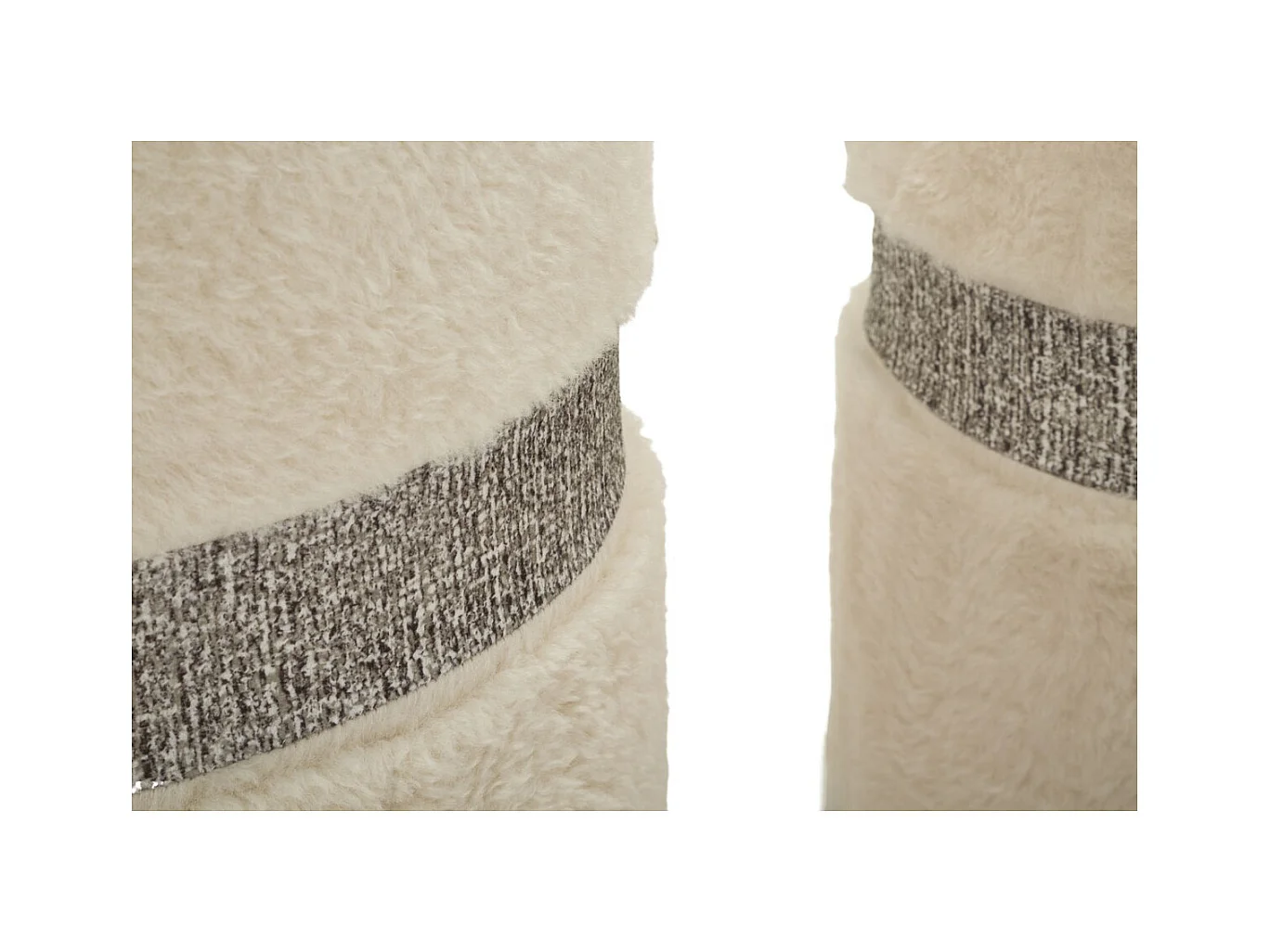 Pouf MF720, Beige, 47x40x40 cm, Epikasa