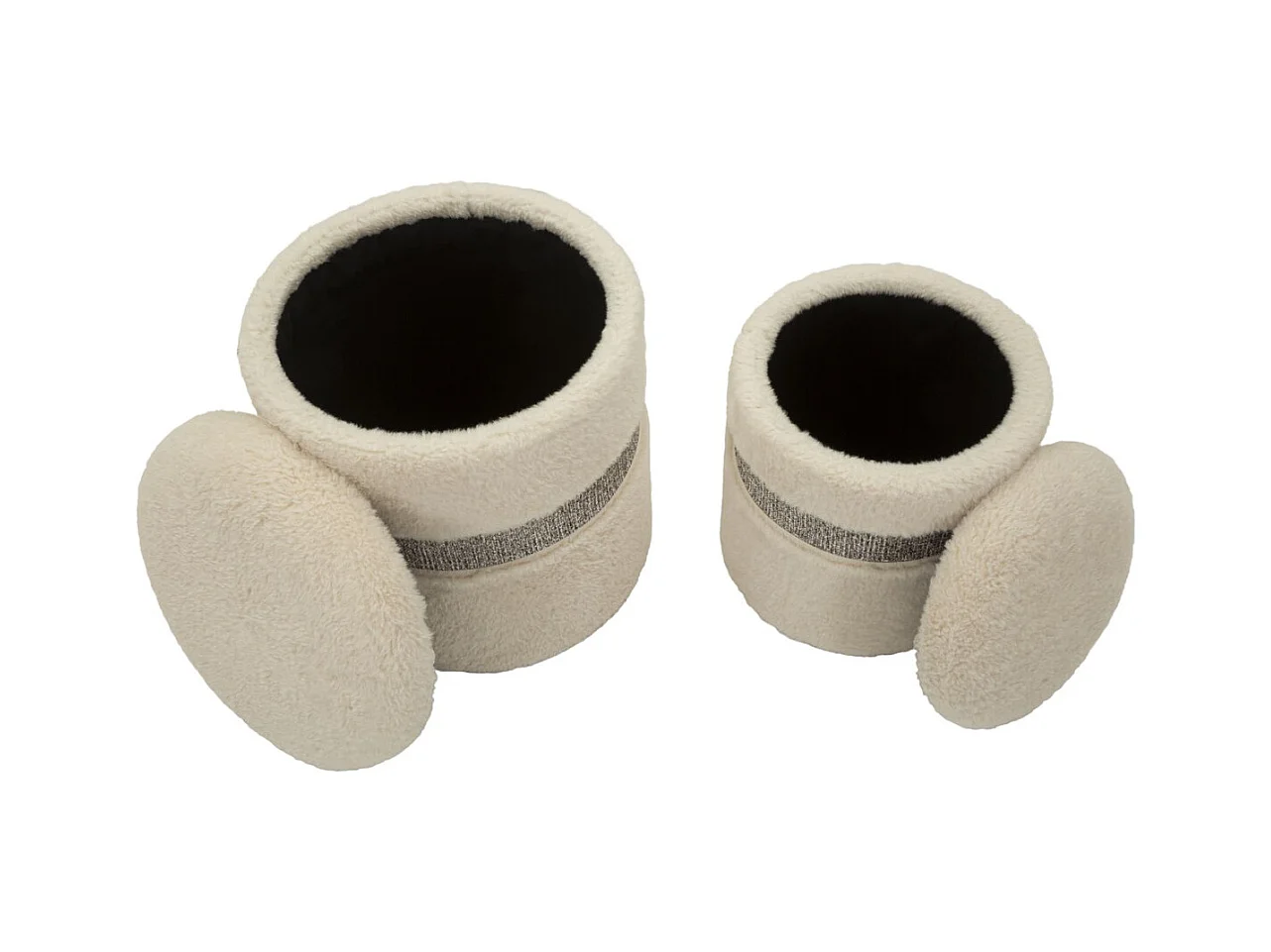 Pouf MF720, Beige, 47x40x40 cm, Epikasa