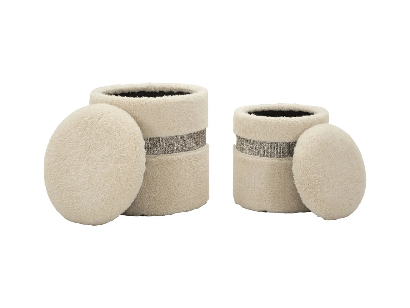 Pouf MF720, Beige, 47x40x40 cm, Epikasa