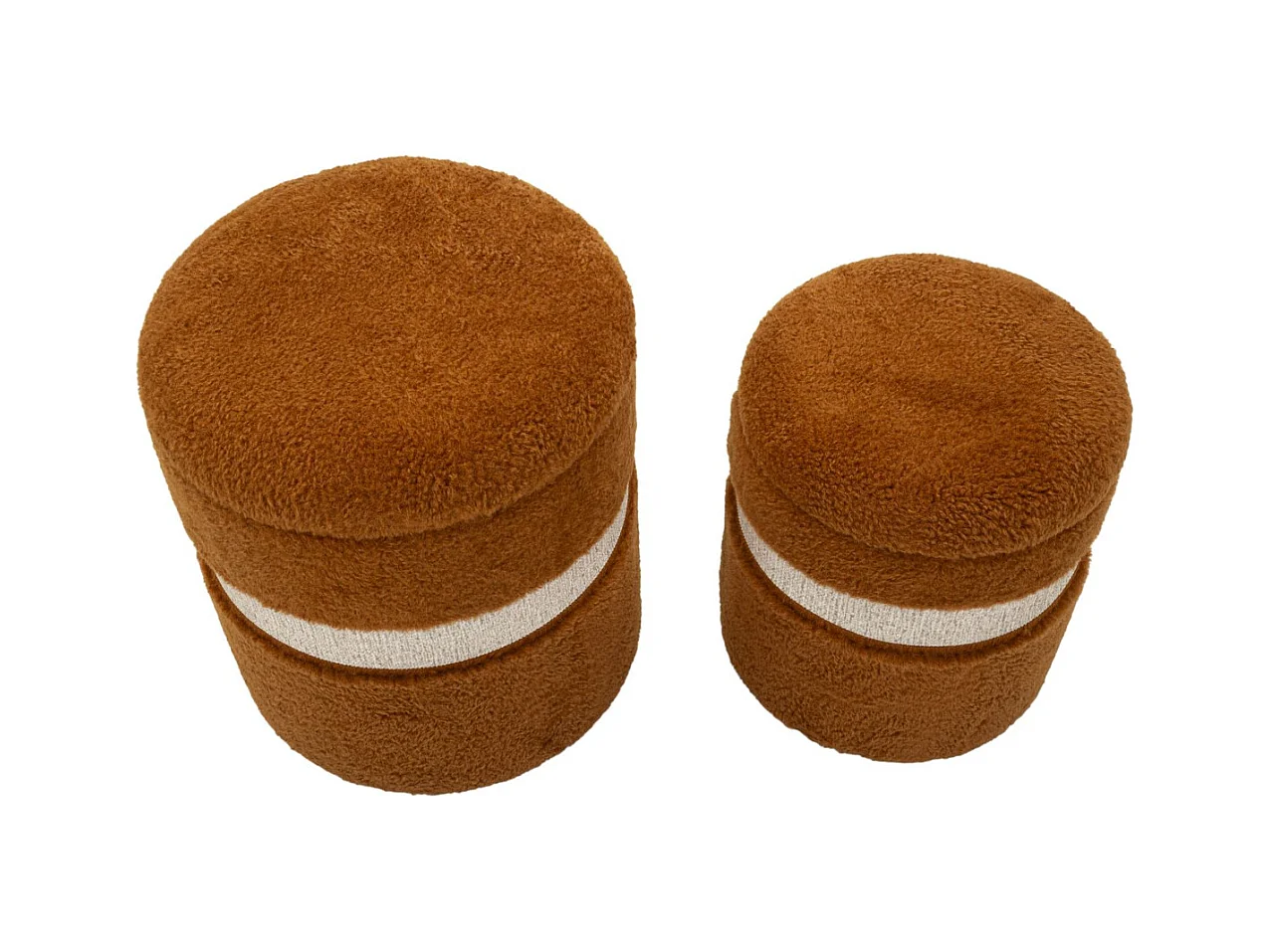 Pouf MF721, Marrone, 47x40x40 cm, Epikasa