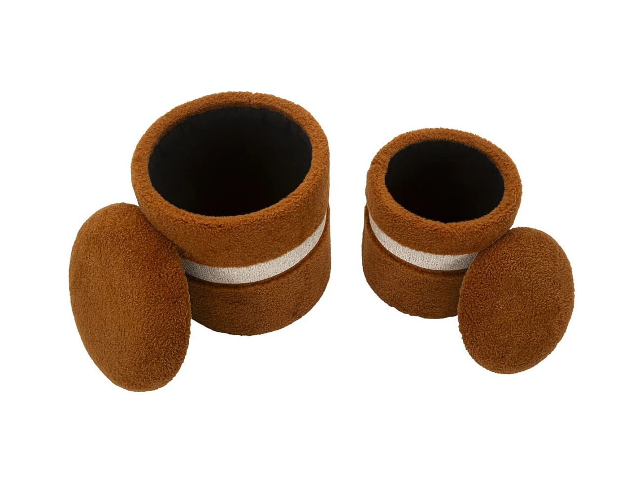 Pouf MF721, Marrone, 47x40x40 cm, Epikasa