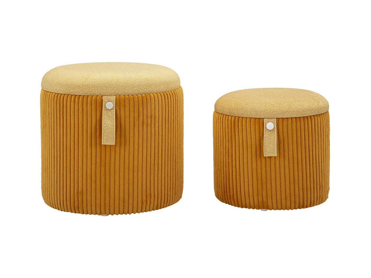 Pouf MF718, Giallo, 38x38x38 cm, Epikasa