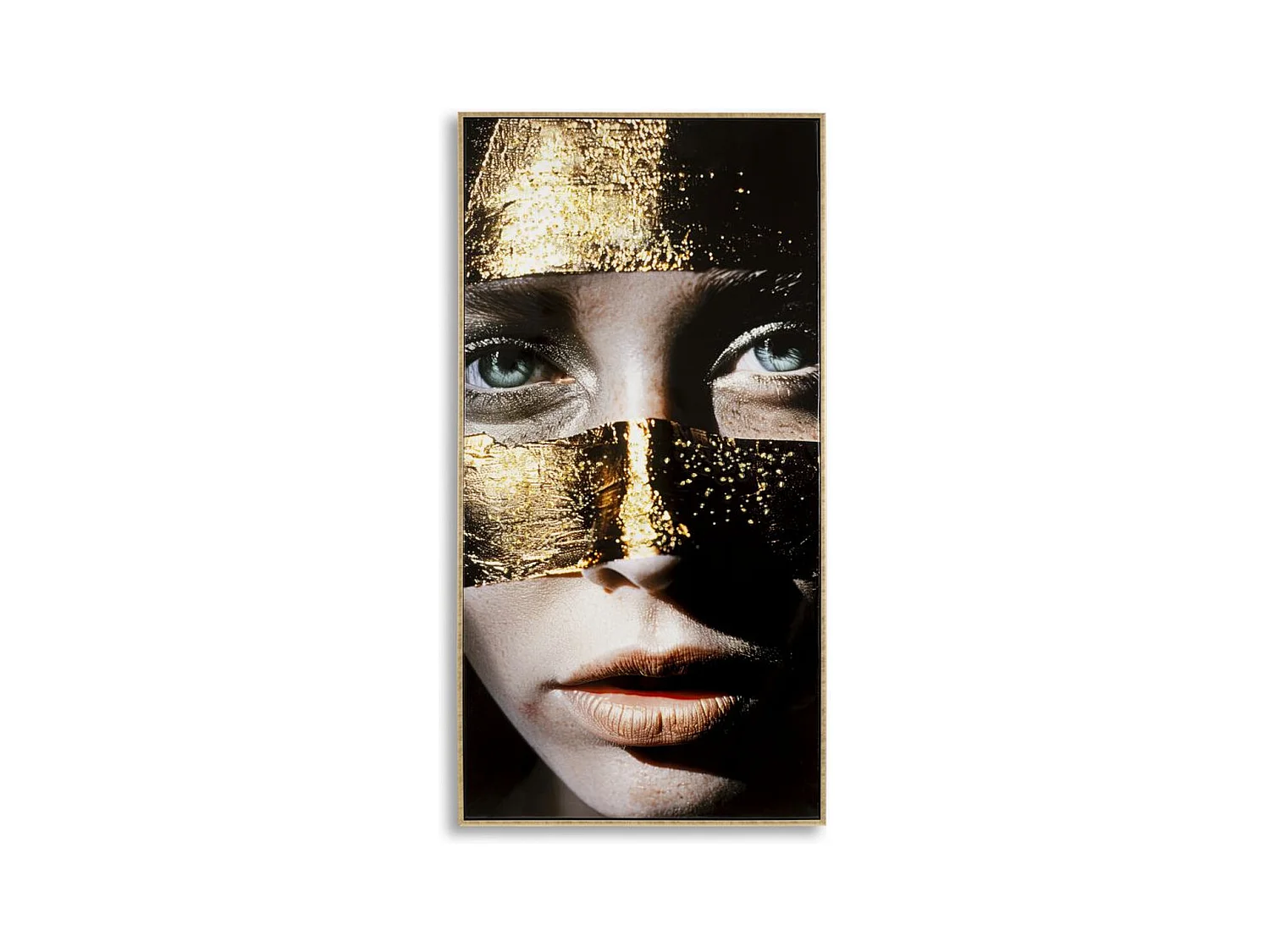 Impression sur Toile Visage, Multicouleur, 102x52x4 cm, Seven Design