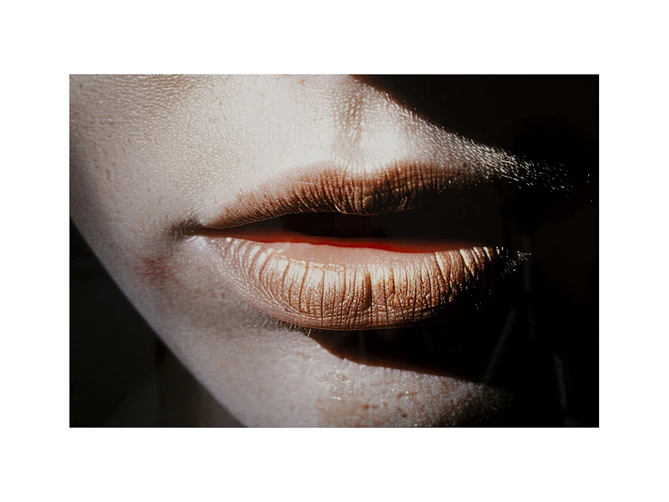 Impression sur Toile Visage, Multicouleur, 102x52x4 cm, Seven Design