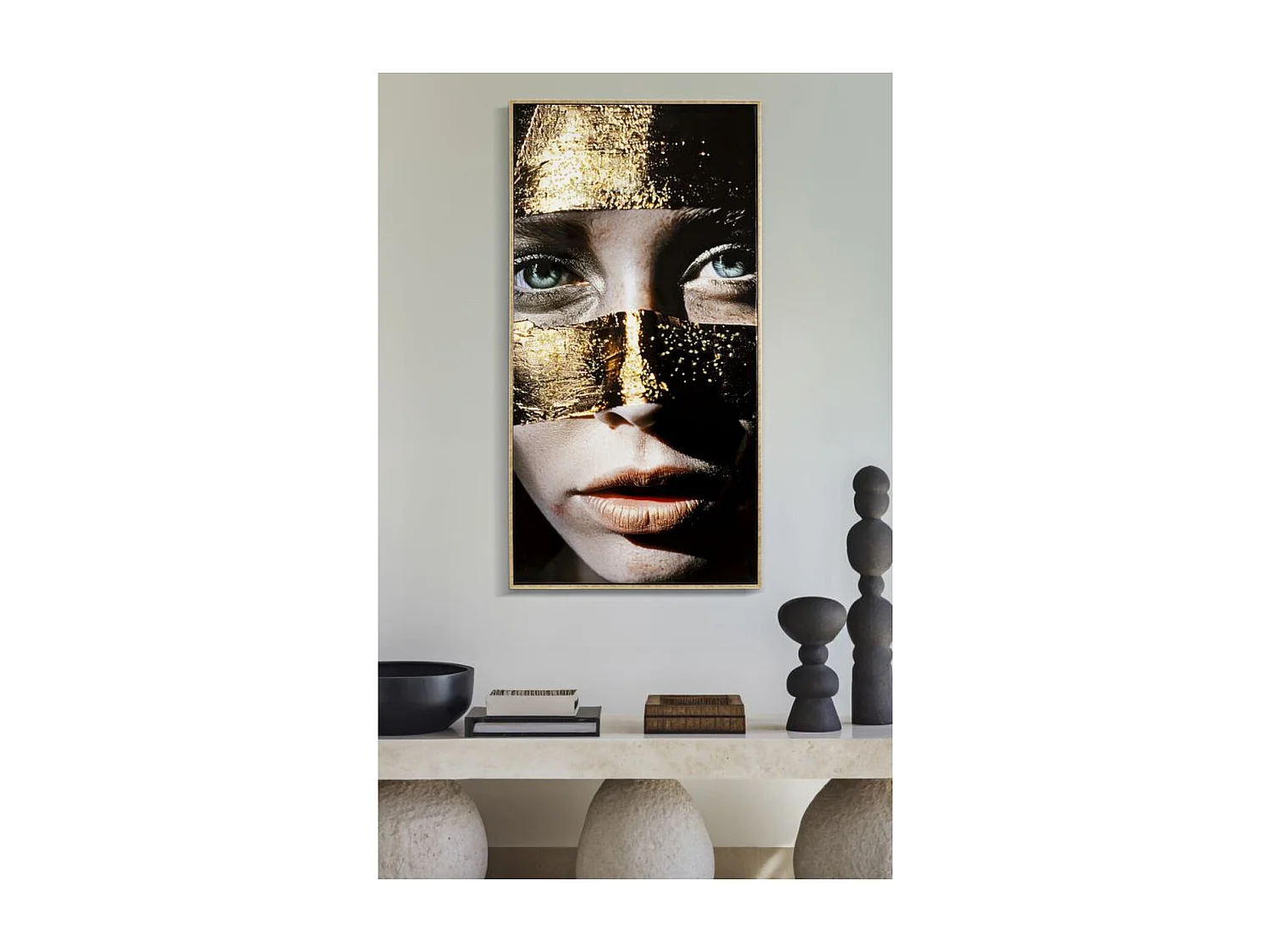 Impression sur Toile Face 1, Multicouleur, 102x52x4 cm, Seven Design