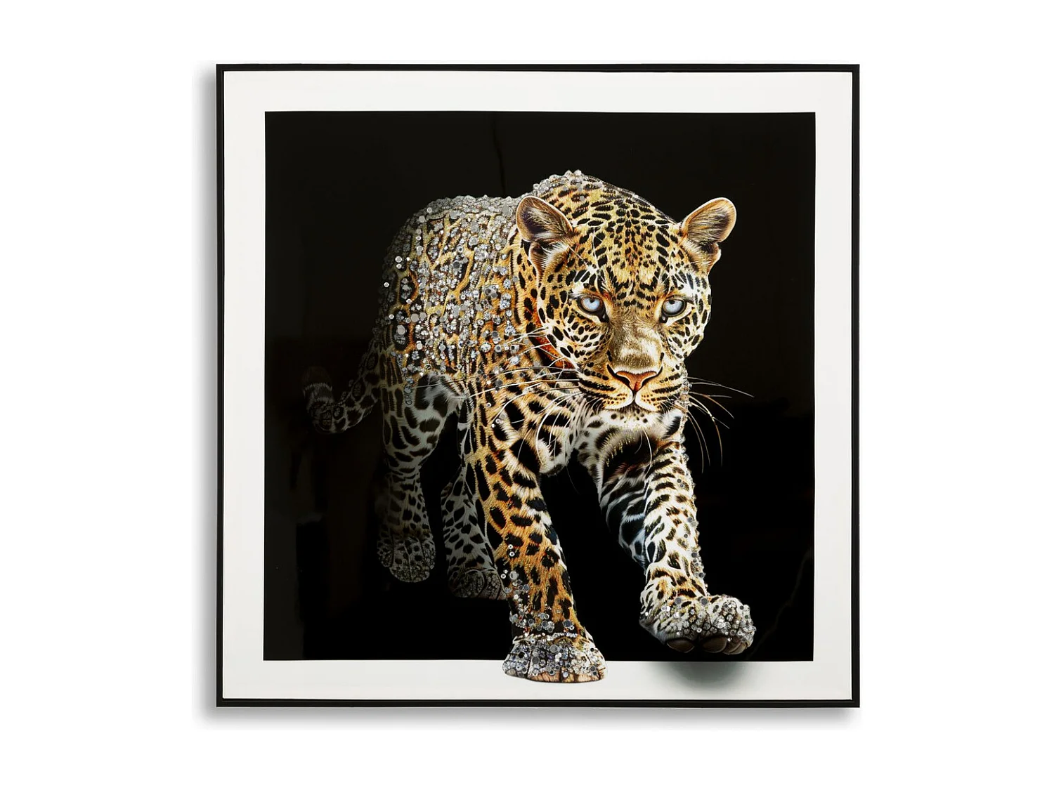 Impression sur Toile Léopard, Multicouleur, 82x82x4 cm, Seven Design