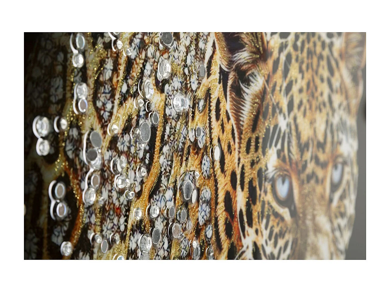 Impression sur Toile Léopard, Multicouleur, 82x82x4 cm, Seven Design