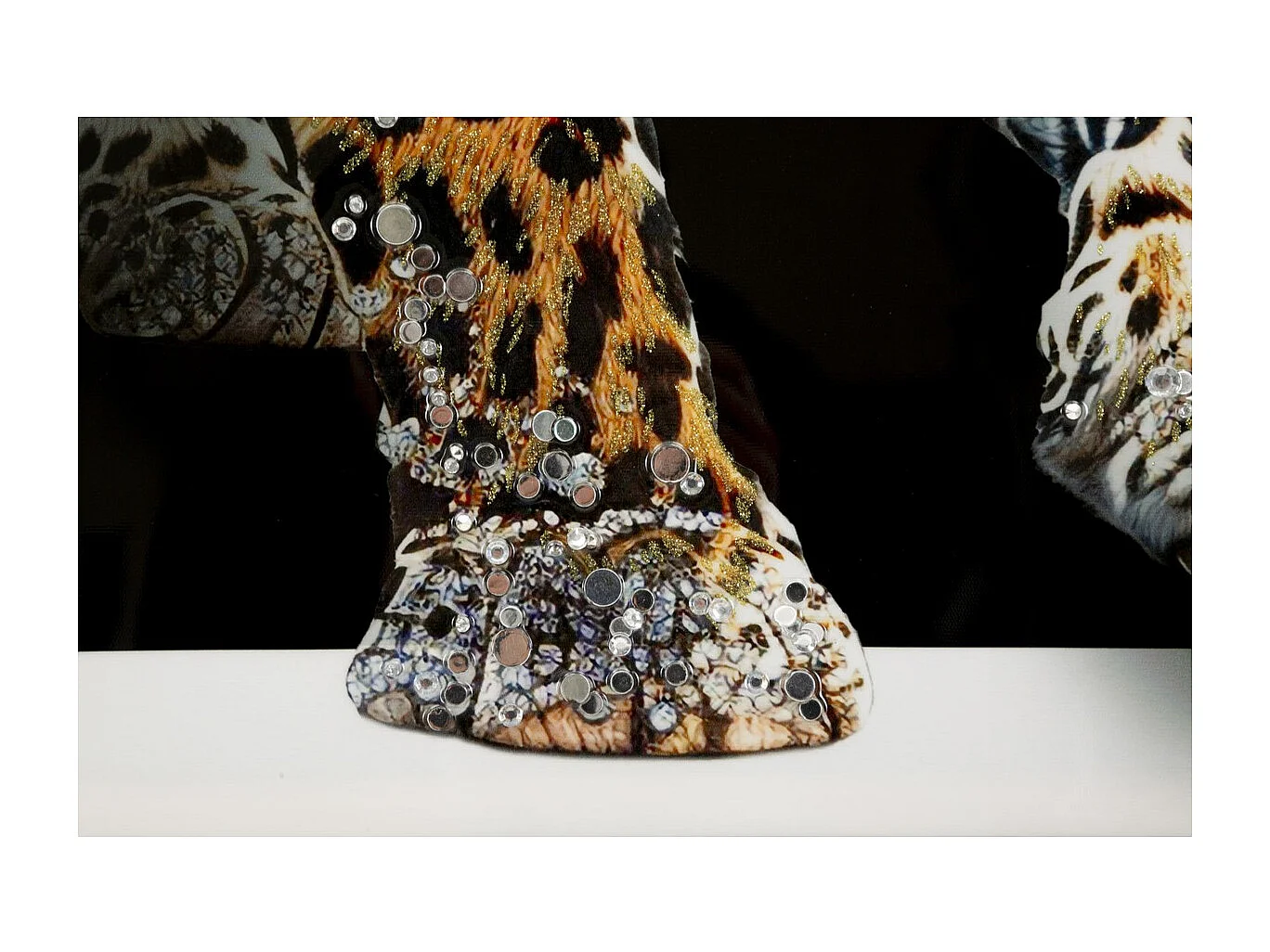 Impression sur Toile Léopard, Multicouleur, 82x82x4 cm, Seven Design