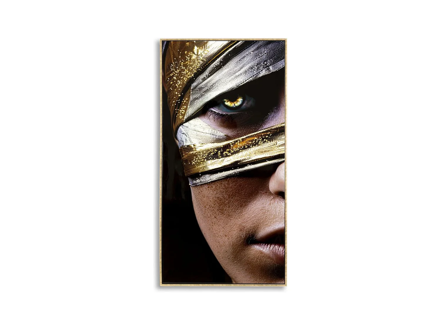 Impression sur Toile Visage, Multicouleur, 102x52x4 cm, Epikasa