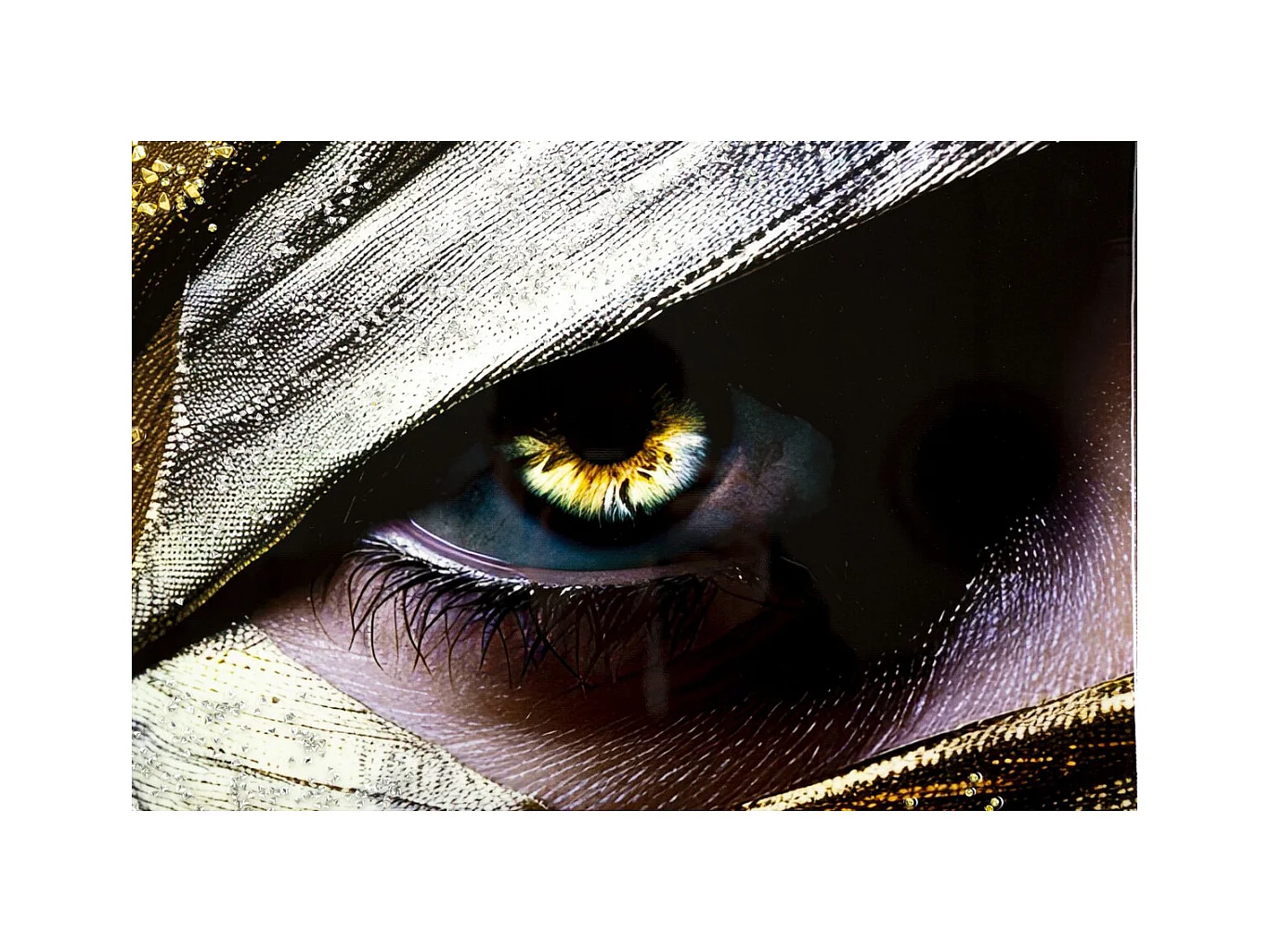 Wydruk na Płótnie Twarz, Wielokolorowy, 102x52x4 cm, Epikasa