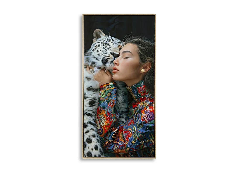 Wydruk na Płótnie Twarz, Wielokolorowy, 102x52x4 cm, Epikasa