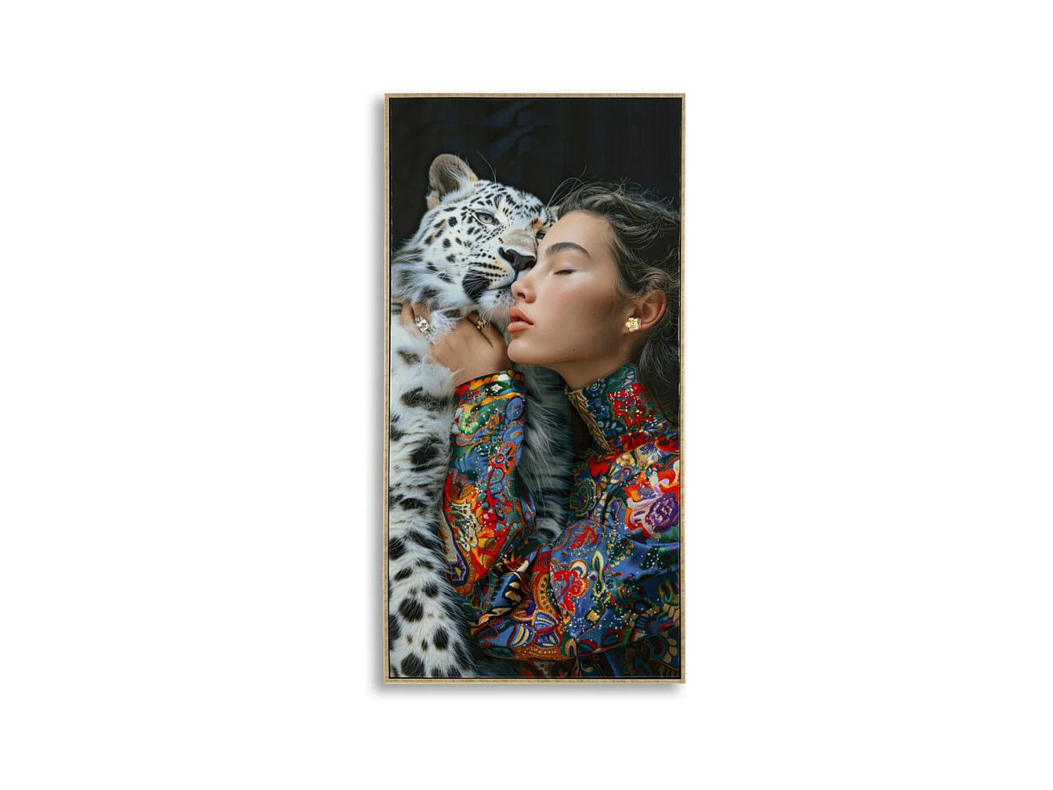 Impression sur Toile Visage, Multicouleur, 102x52x4 cm, Epikasa