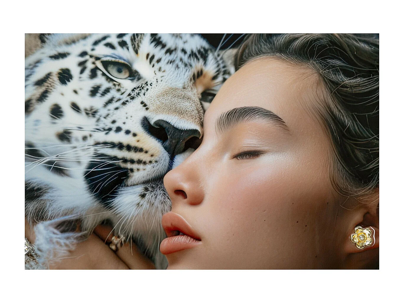 Wydruk na Płótnie Twarz, Wielokolorowy, 102x52x4 cm, Seven Design