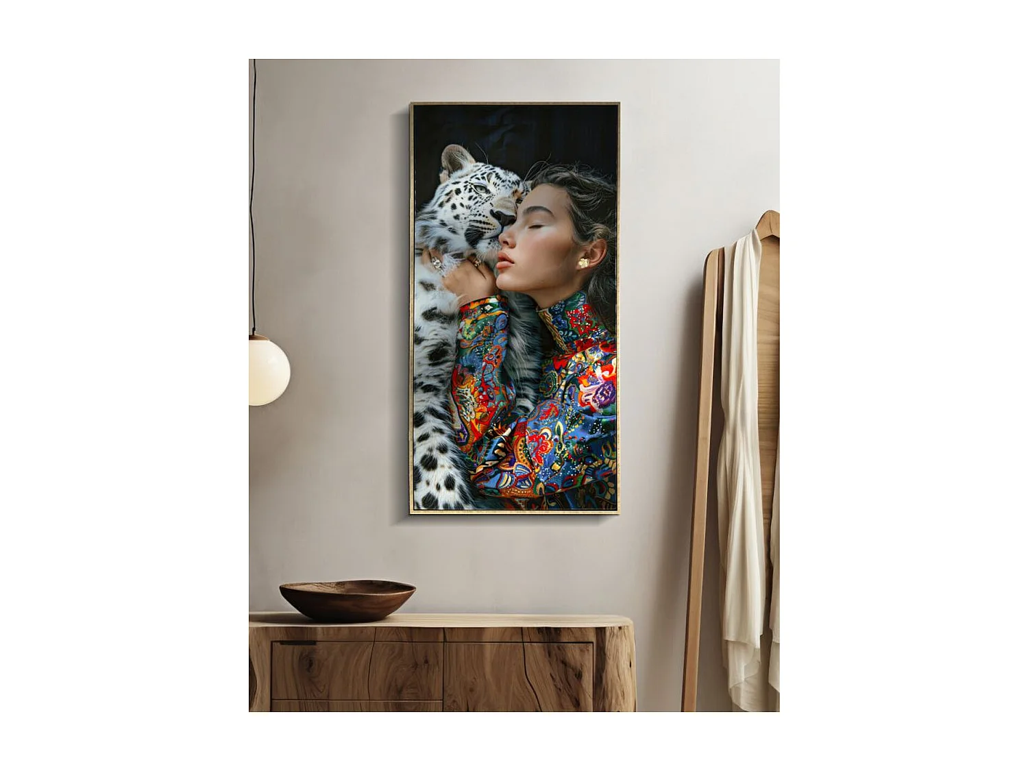 Wydruk na Płótnie Twarz, Wielokolorowy, 102x52x4 cm, Seven Design