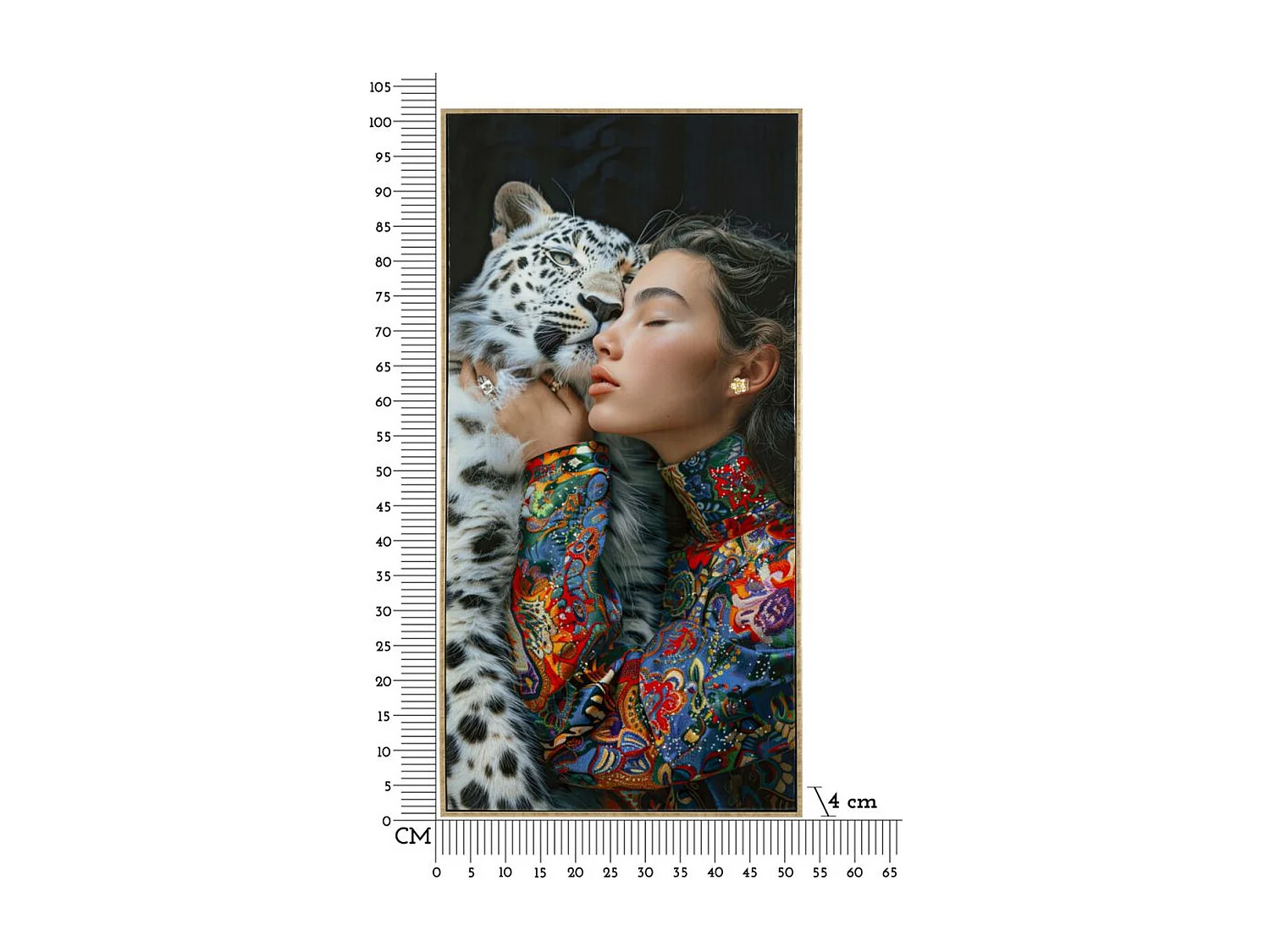 Wydruk na Płótnie Twarz, Wielokolorowy, 102x52x4 cm, Seven Design