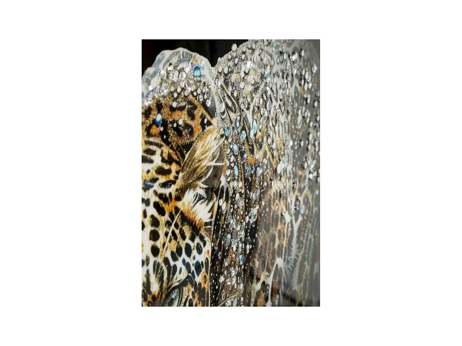 Impression sur Toile Léopard, Multicouleur, 82x82x4 cm, Seven Design