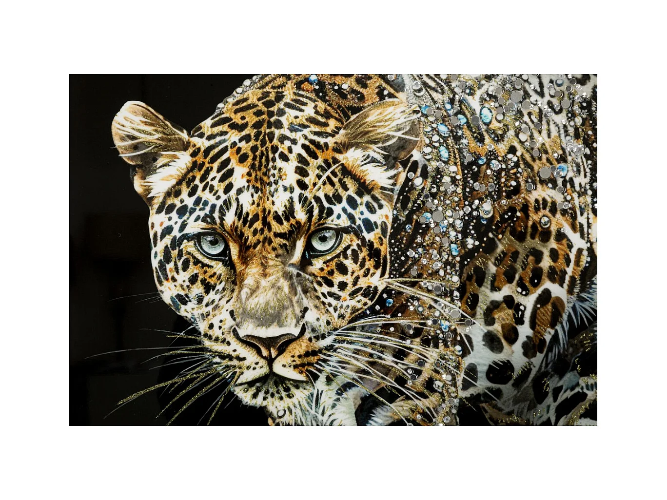 Wydruk na Płótnie Lampart, Wielokolorowy, 82x82x4 cm, Epikasa