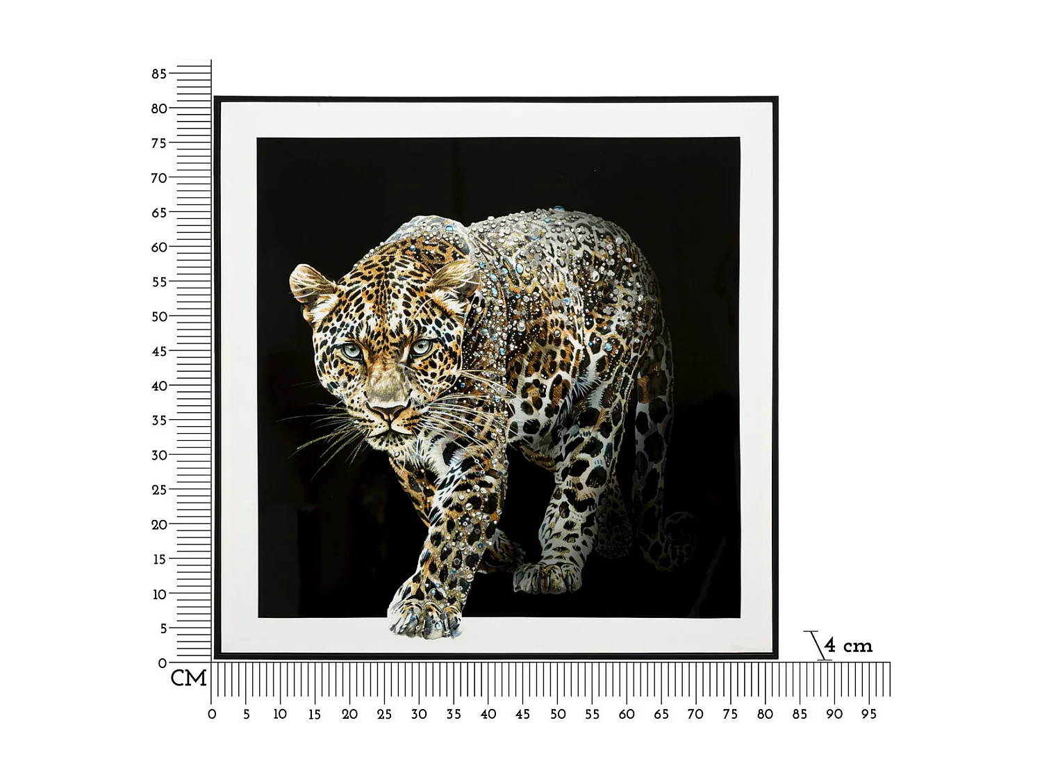 Wydruk na Płótnie Leopardo 1, Wielokolorowy, 82x82x4 cm, Seven Design