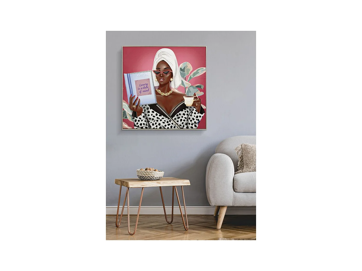 Impression sur Toile Relax, Multicouleur, 82x82x4 cm, Epikasa