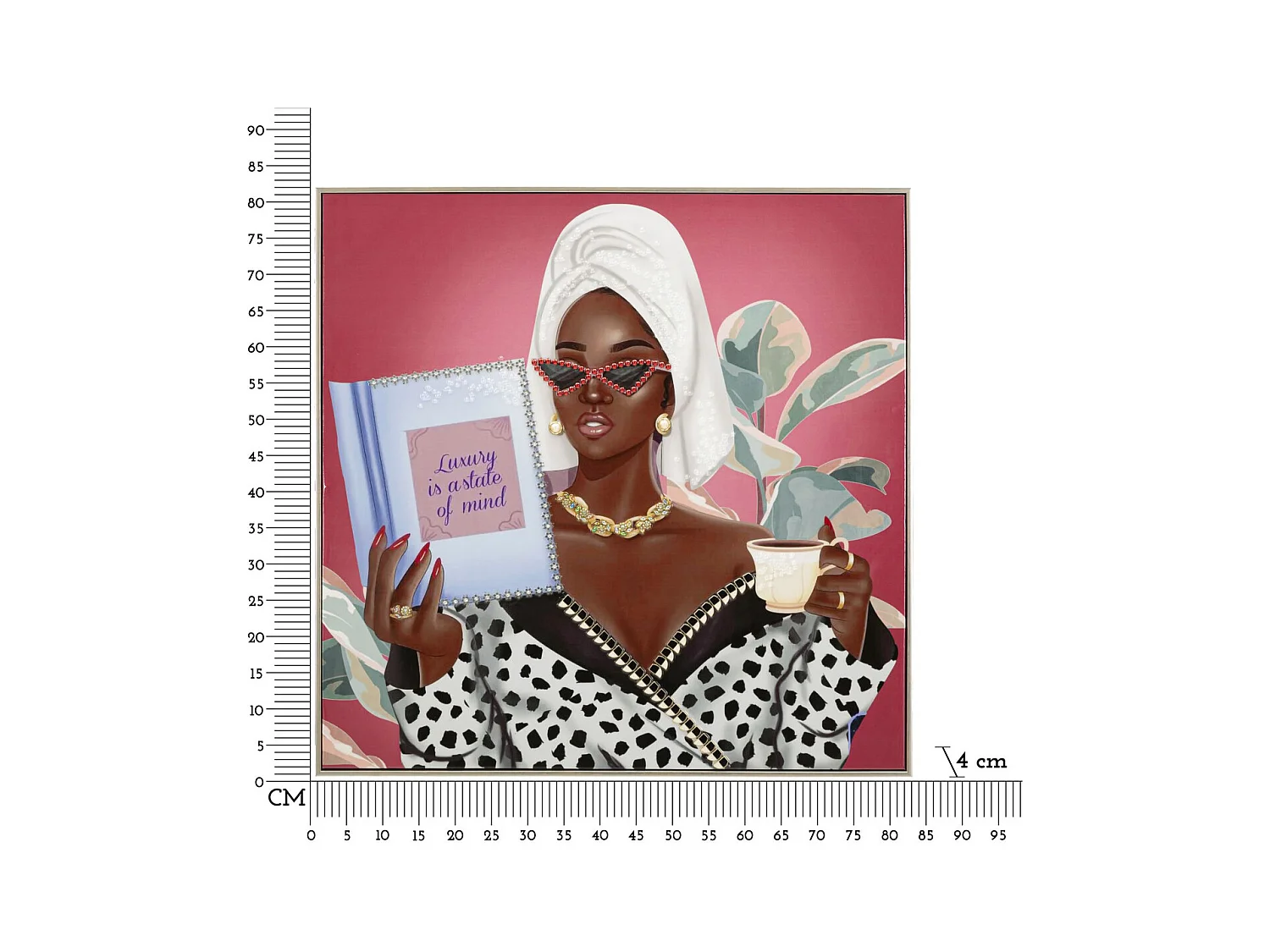 Impression sur Toile Relax, Multicouleur, 82x82x4 cm, Epikasa